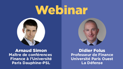 Photos des intervenants Arnaud Simon et Didier Folus du webinar L’allocation d’actifs post-crise : quels défis ? par Dauphine Executive Education & JurisCampus